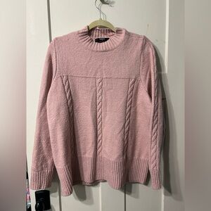 Torrid x Marylin Monroe Mauve Pink mock neck Cable Knit Sweater pullover